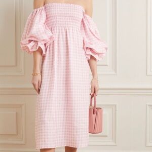 Pink Gingham Sleeper Dress size M
